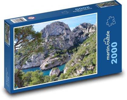 Prowansja - morze - Puzzle 2000 elementów, rozmiar 90x60 cm