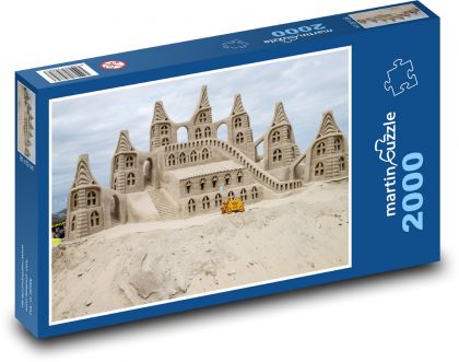 Hrad z písku - Puzzle 2000 dílků, rozměr 90x60 cm
