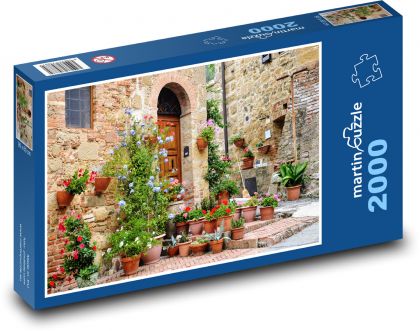 Toskánsko - kvety - Puzzle 2000 dielikov, rozmer 90x60 cm 