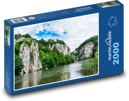 Rieka - Skala - Puzzle 2000 dielikov, rozmer 90x60 cm 