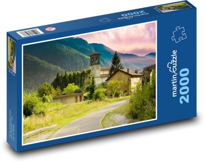 Kostol - príroda - Puzzle 2000 dielikov, rozmer 90x60 cm 