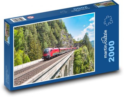 Train - Locomotive - Puzzle 2000 pieces, size 90x60 cm 
