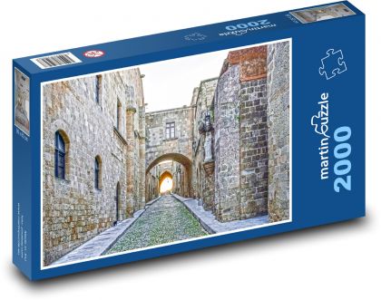 Rodos - ulica rytierov - Puzzle 2000 dielikov, rozmer 90x60 cm 