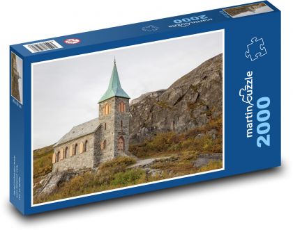 Kostol - Nórsko - Puzzle 2000 dielikov, rozmer 90x60 cm 