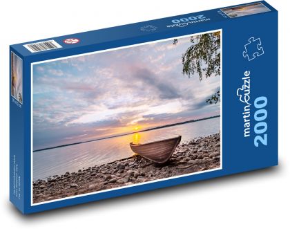Sunset - rowing boat - Puzzle 2000 pieces, size 90x60 cm 