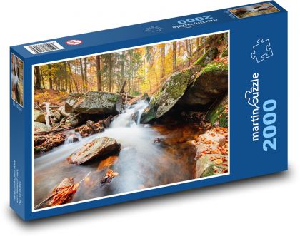 Jesień - stream - Puzzle 2000 elementów, rozmiar 90x60 cm
