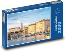Pobrežné mesto - Istria Puzzle 2000 dielikov - 90 x 60 cm