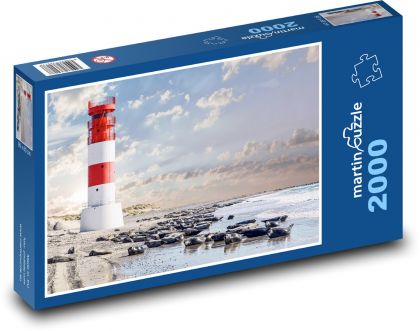 Pobrežie - maják - Puzzle 2000 dielikov, rozmer 90x60 cm 