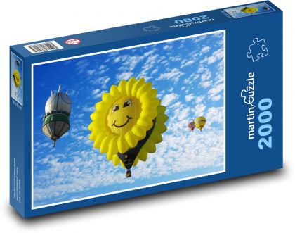 Balon na ogrzane powietrze - Puzzle 2000 elementów, rozmiar 90x60 cm