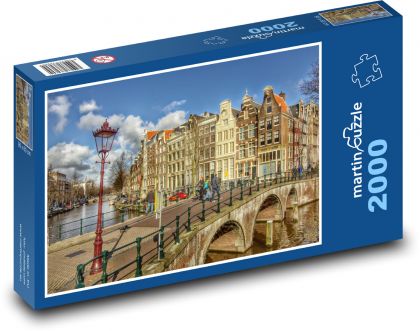 Amsterdam - Keizersgracht, Nizozemí - puzzle 2000 dílků