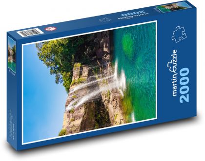 Vodopád - Meghalaya, India - Puzzle 2000 dielikov, rozmer 90x60 cm 