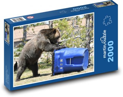 Kosze na niedźwiedzie i śmieci - Puzzle 2000 elementów, rozmiar 90x60 cm