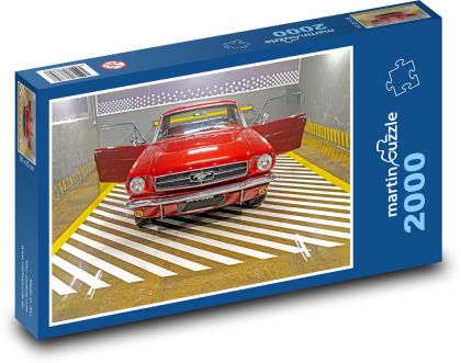 Samochód - garaże - Puzzle 2000 elementów, rozmiar 90x60 cm
