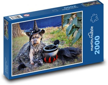 Halloween - pes - puzzle 2000 dílků
