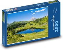 Horské jezero - Rakousko Puzzle 2000 dílků - 90 x 60 cm