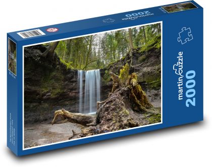 Przełom - wodospad - Puzzle 2000 elementów, rozmiar 90x60 cm