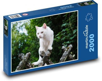 Weiße Katze - Puzzle - 2000 Teile