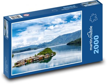 Kanada - modré jazero - Puzzle 2000 dielikov, rozmer 90x60 cm 