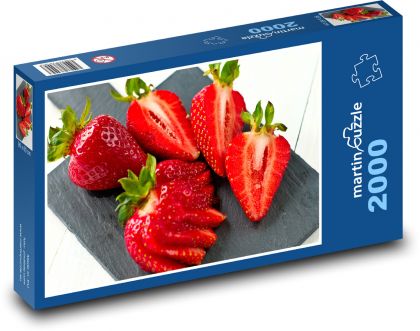 Jahody - ovocie - Puzzle 2000 dielikov, rozmer 90x60 cm 