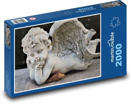 Socha - anjel - Puzzle 2000 dielikov, rozmer 90x60 cm 