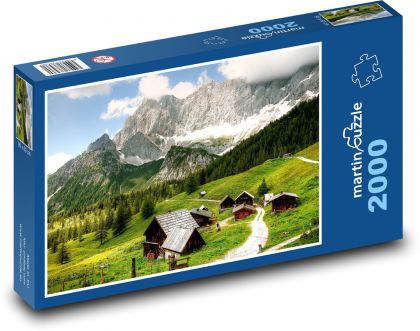 Dachstein - Rakousko, hory - puzzle 2000 dílků