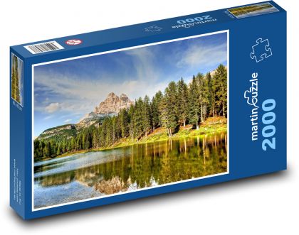 Lago Antorno - Dolomity - Puzzle 2000 dielikov, rozmer 90x60 cm 