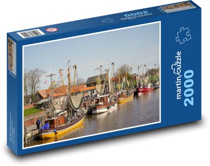 Přístav - lodě - puzzle 2000 dílků