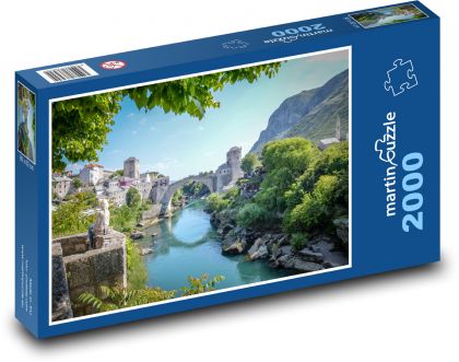 Bosna a Hercegovina - Mostar - Puzzle 2000 dielikov, rozmer 90x60 cm 