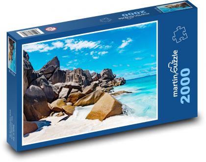 Seychely - Čedičové kameny - puzzle 2000 dílků