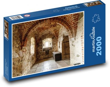 Rytierska sieň - hrad - Puzzle 2000 dielikov, rozmer 90x60 cm 