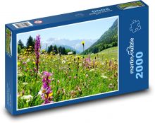 Horská louka Puzzle 2000 - 90x60 cm