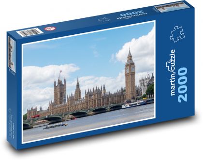 Anglicko - parlament Londýn - Puzzle 2000 dielikov, rozmer 90x60 cm 