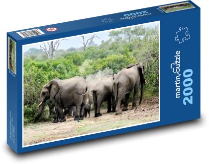 Animals - Elephants - Puzzle 2000 pieces, size 90x60 cm 