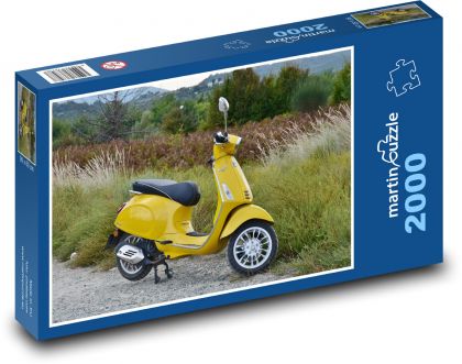Žlutý skútr - puzzle 2000 dílků