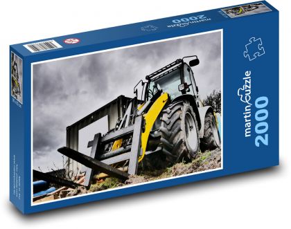Stavební technika - čelní nakladač - puzzle 2000 dílků