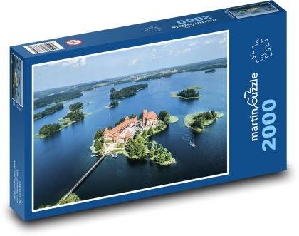 Litva - vodní zámek - puzzle 2000 dílků