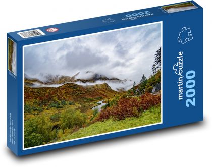 Hory, údolí, mraky - puzzle 2000 dílků