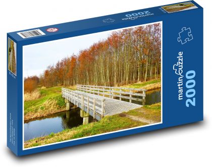 Bridge across the canal - Puzzle 2000 pieces, size 90x60 cm 