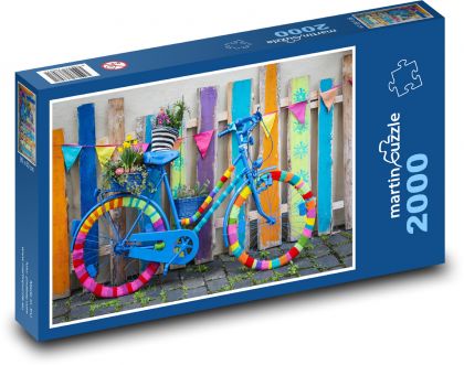 Veselý bicykel - Puzzle 2000 dielikov, rozmer 90x60 cm 