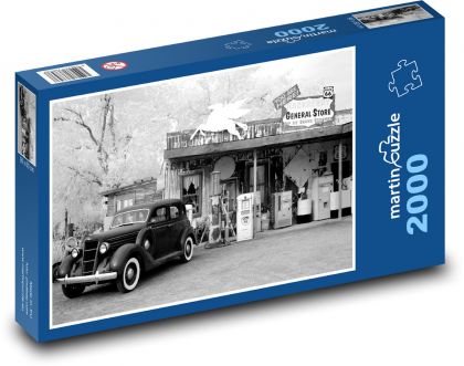 Staré auto - Puzzle 2000 dielikov, rozmer 90x60 cm 