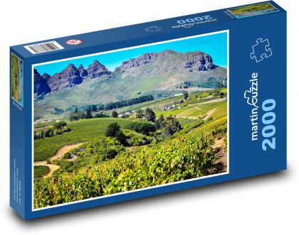 Južná Afrika - vinohrady - Puzzle 2000 dielikov, rozmer 90x60 cm 