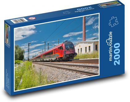 Vlak - železniční doprava - puzzle 2000 dílků