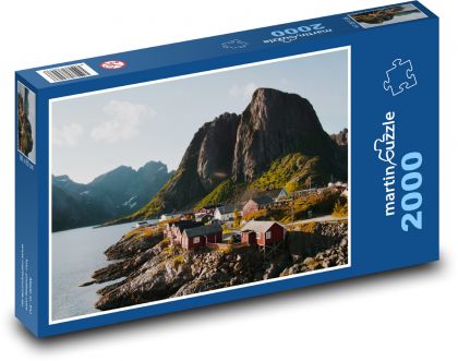 Norwegian fishing village - Puzzle 2000 pieces, size 90x60 cm 