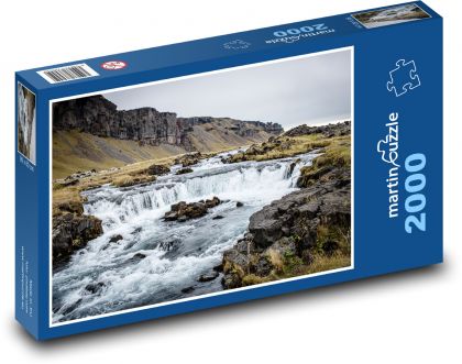 Waterfall on the river - Puzzle 2000 pieces, size 90x60 cm 