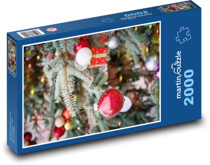 Ozdoby na vianočný stromček - Puzzle 2000 dielikov, rozmer 90x60 cm 