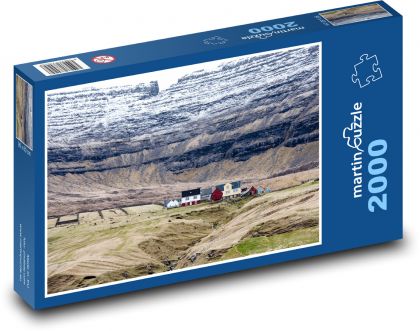 Domy na Faerských ostrovech - puzzle 2000 dílků