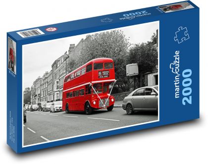 Červená legenda Londýna - Puzzle 2000 dielikov, rozmer 90x60 cm 