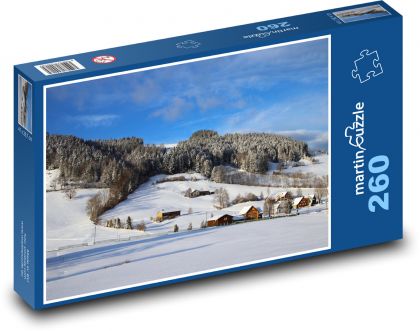 Wieś wysokogórska - Puzzle 260 elementów, rozmiar 41x28,7 cm