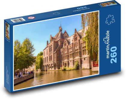 Belgie - Brugge, kanál - puzzle 260 dílků