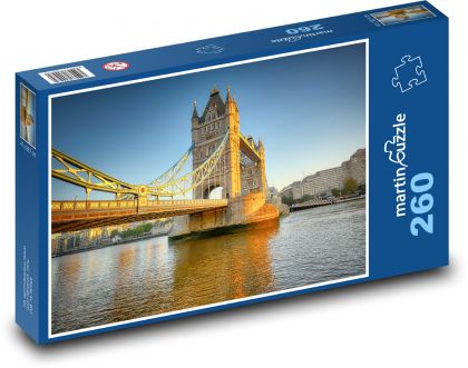 Most - turystyka, rzeka - Puzzle 260 elementów, rozmiar 41x28,7 cm